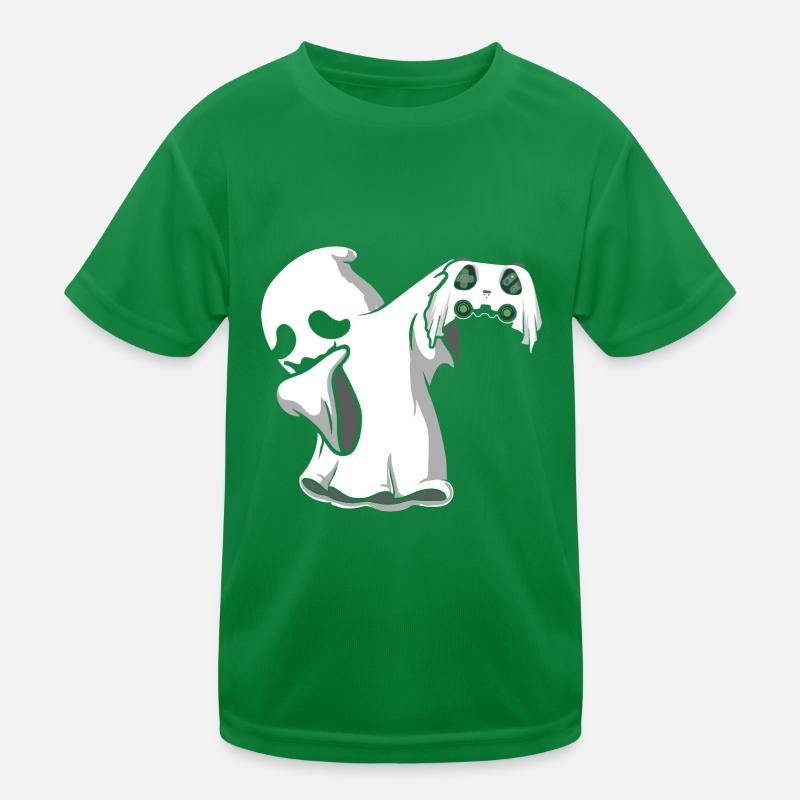 Halloween Dabbing Ghost Gamer Kinder Funktions-T-Shirt