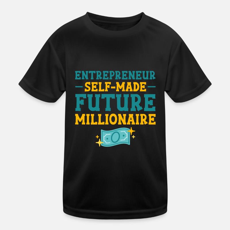 Entrepreneur Self-Made Future Millionaire 4 Kinder Funktions-T-Shirt