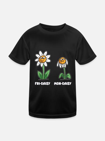 Life of a daisy Mon-Daisy Fri-Daisy - Kids Functional T-Shirt - black - Front