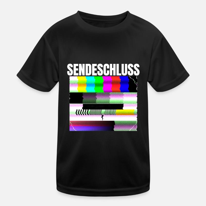 Testbild Röhrenbildschirm Testbild Sendepause 80s Kinder Funktions-T-Shirt