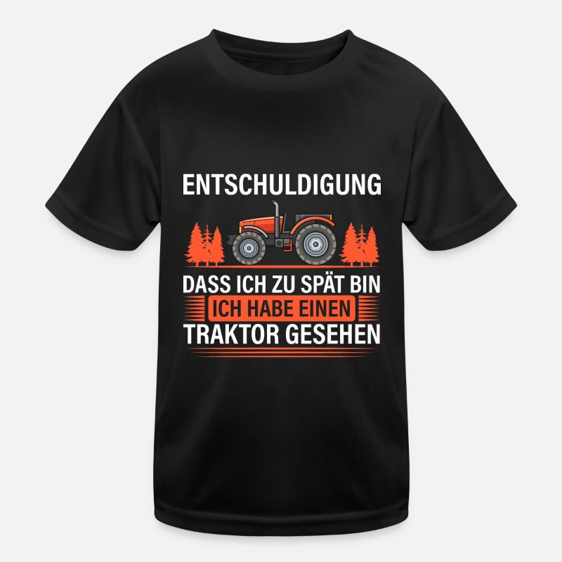 Ich habe einen Traktor gesehen Kinder Funktions-T-Shirt