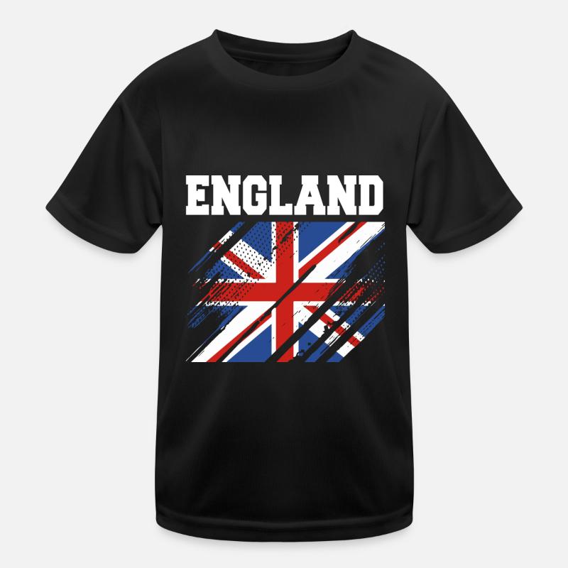 England Englisch Kinder Funktions-T-Shirt
