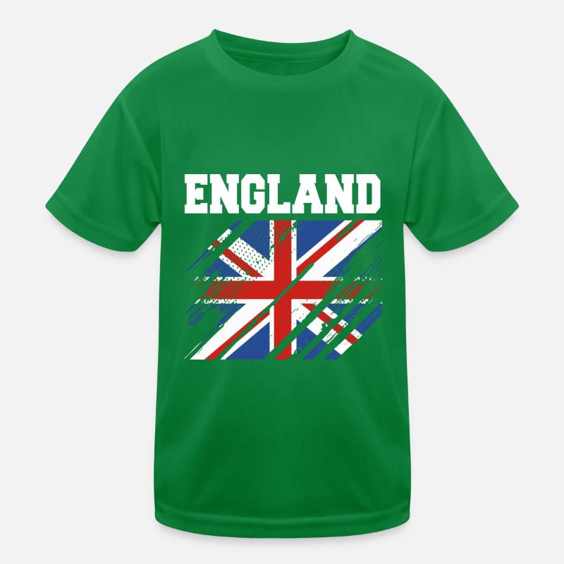 England Englisch Kinder Funktions-T-Shirt