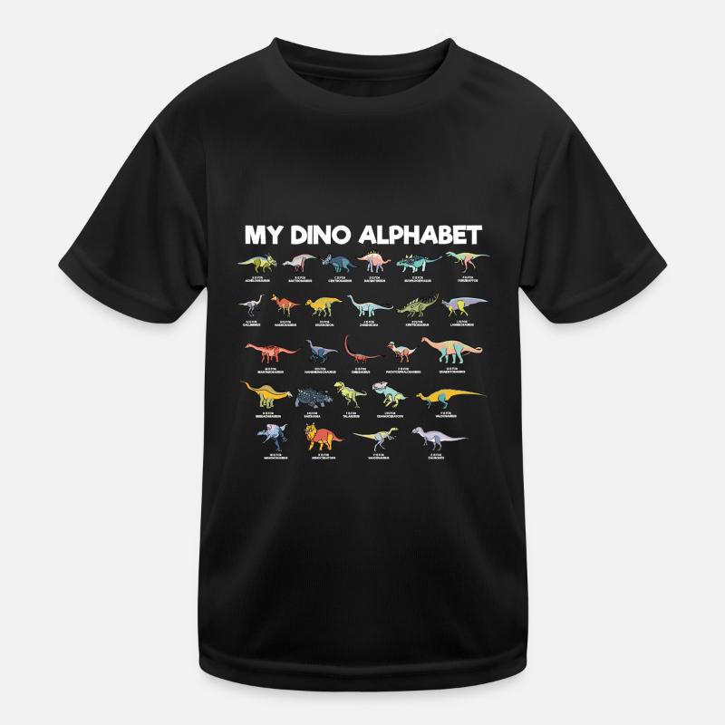 Mein Dino Alphabet Kinder Funktions-T-Shirt