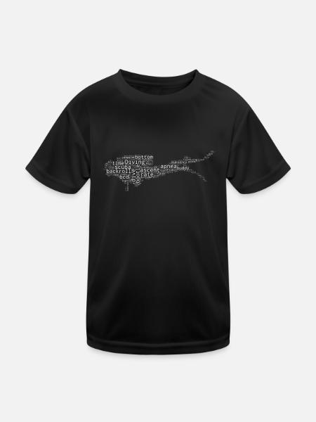 Scuba Tauchen Scuba Taucher Herren Tauchen - Kinder Funktions-T-Shirt - Schwarz - Vorne