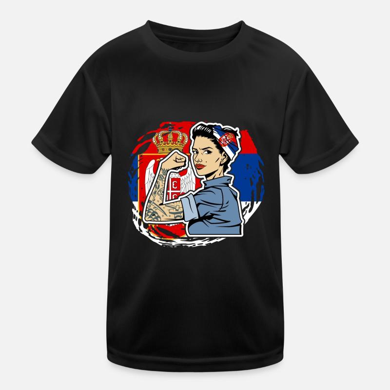 Serbe Serbisches Serbien Serbin Kinder Funktions-T-Shirt