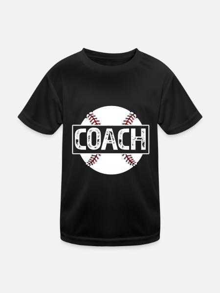 Baseball Coach - Kids Functional T-Shirt - black - Front