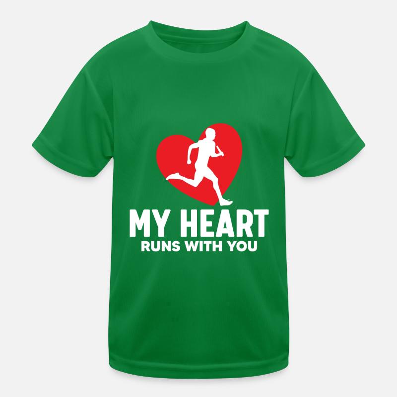 Für Die Leichtathletik-mutter, Deren Herz Bei Kinder Funktions-T-Shirt