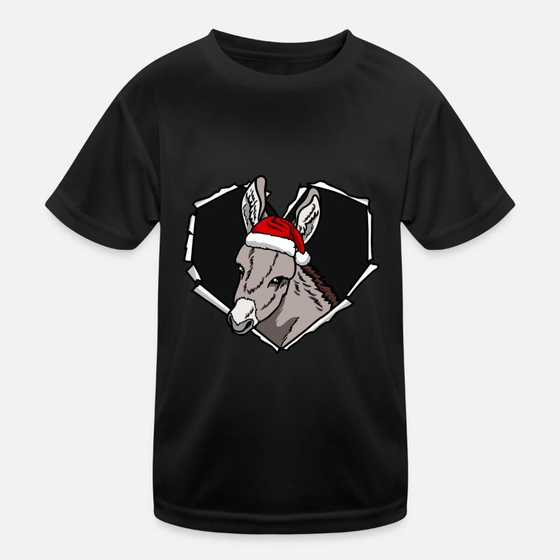 Donkey crack torn perforated cap Kids Functional T-Shirt