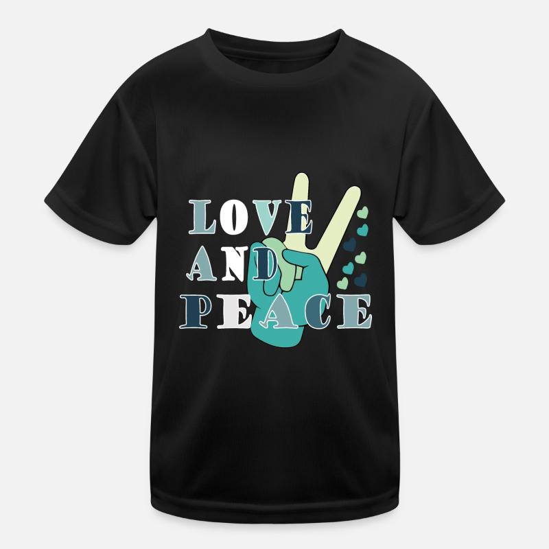 Love Peace Frieden Harmonie Kinder Funktions-T-Shirt
