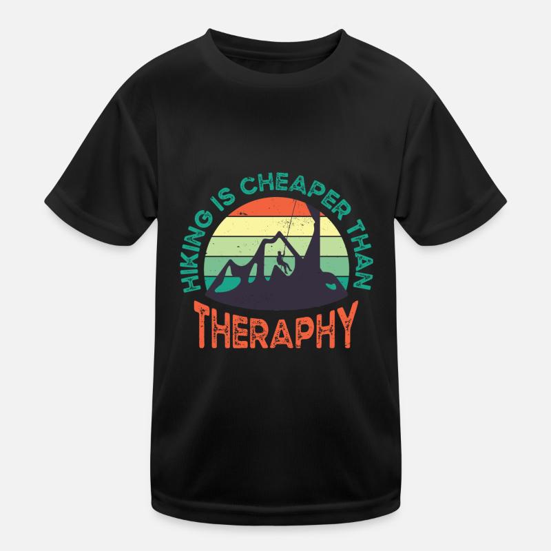 Climbing Climbers Mountains Climbing Wall Kletterdad Kids Functional T-Shirt