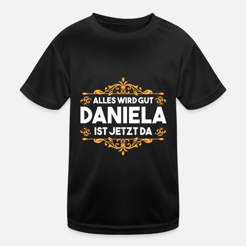 Daniela - Kinder Funktions-T-Shirt - Schwarz
