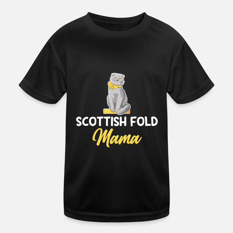 Scottish Fold Cat Kids Functional T-Shirt