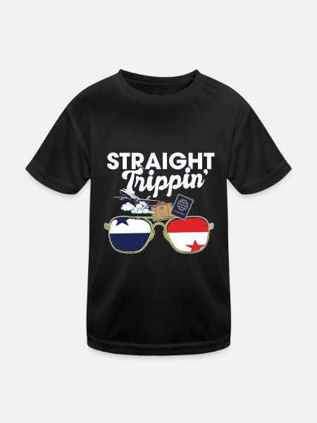 Straight Trippin' Panama Vacation Tour Travel - Kinder Funktions-T-Shirt - Schwarz