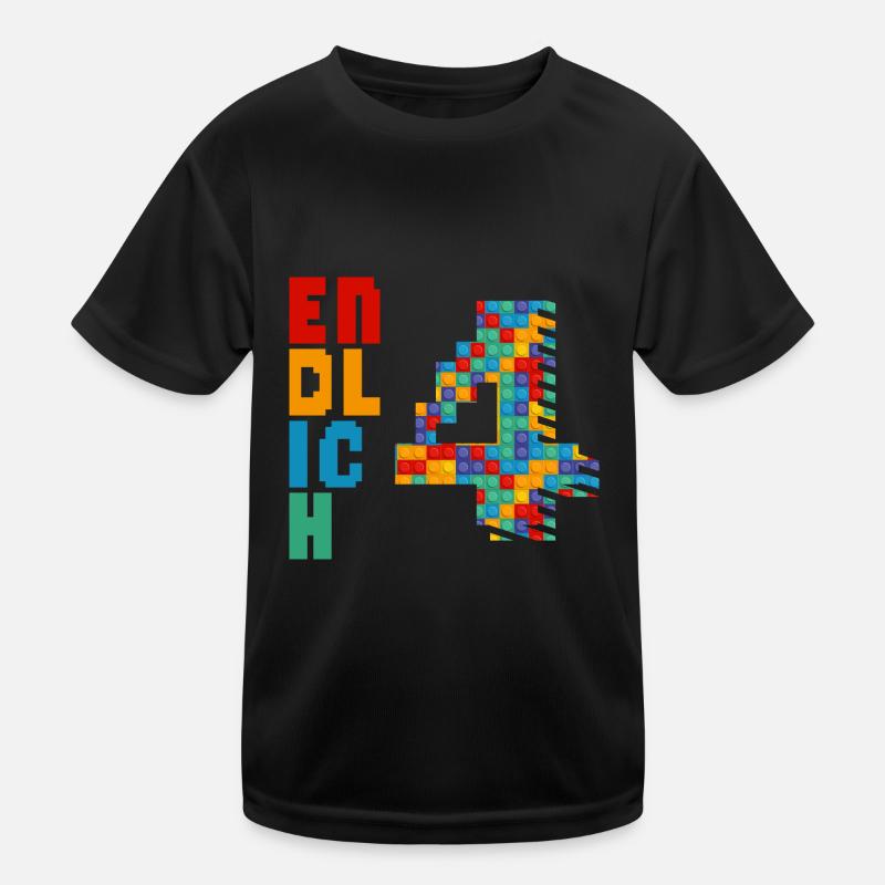 Finally 4 building blocks Kids Functional T-Shirt