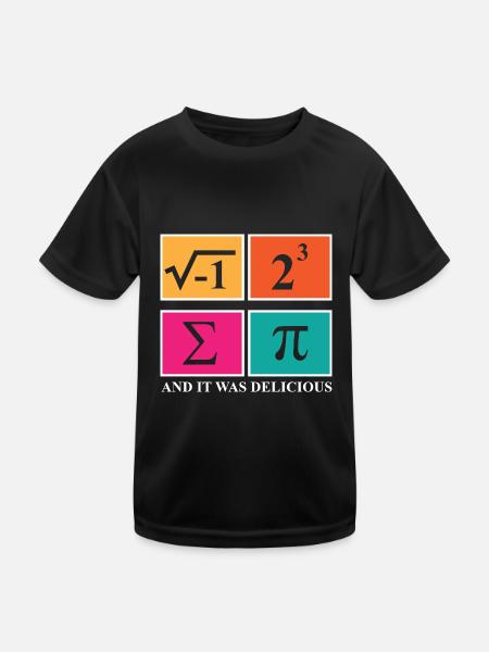 Pi Day I Ate Some Pie and It Was Delicious Math - Kinder Funktions-T-Shirt - Schwarz