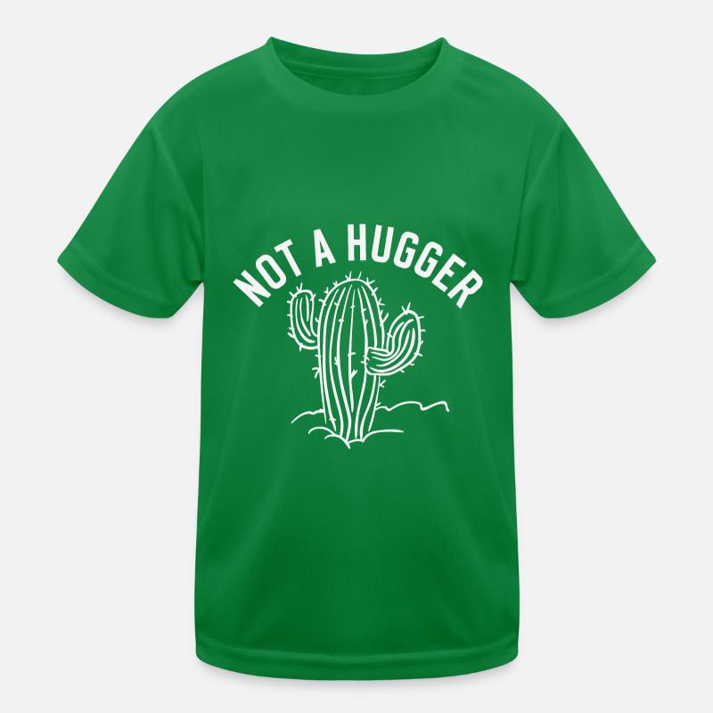Not a Hugger Funny Cactus Kids Functional T-Shirt