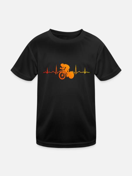Road Bike Road Cyclist Road Cycling Road Bike - Kids Functional T-Shirt - black - Front