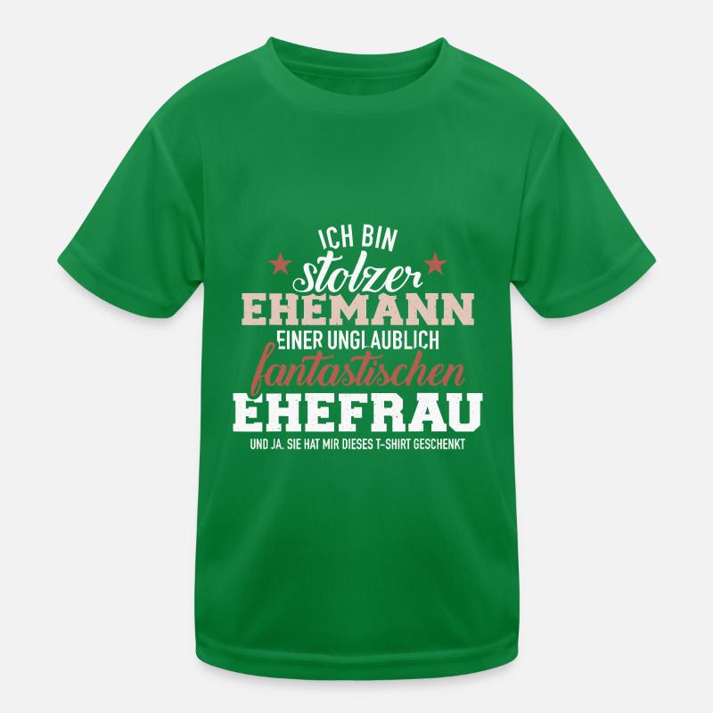 Stolzer Ehemann von fantastischer Ehefrau Kinder Funktions-T-Shirt
