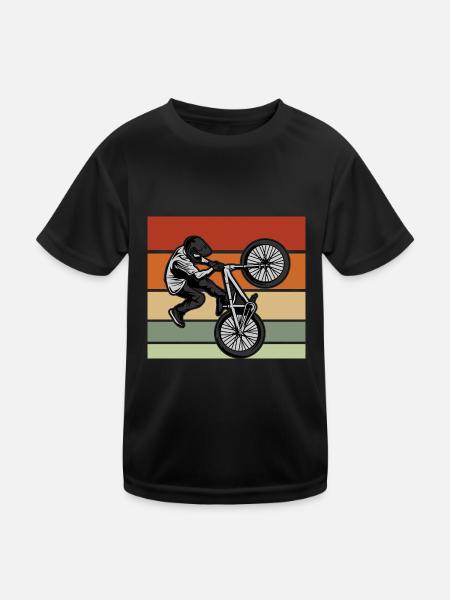 BMX Shirt Kids Bike - Kids Functional T-Shirt - black - Front