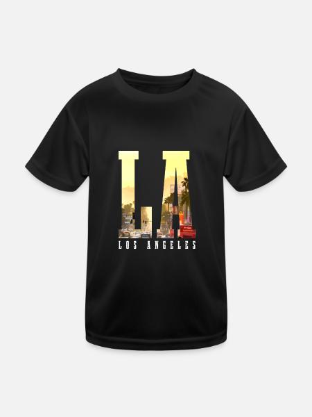 Los Angeles, California, LA - Kids Functional T-Shirt - black - Front