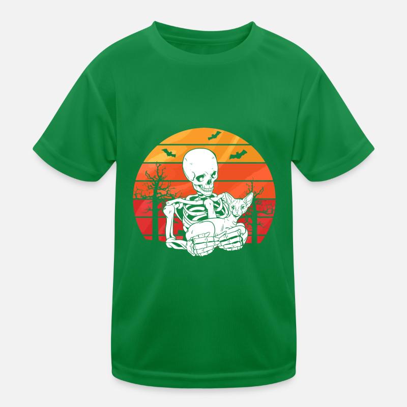 Chat squelette Sphynx T-shirt sport Enfant