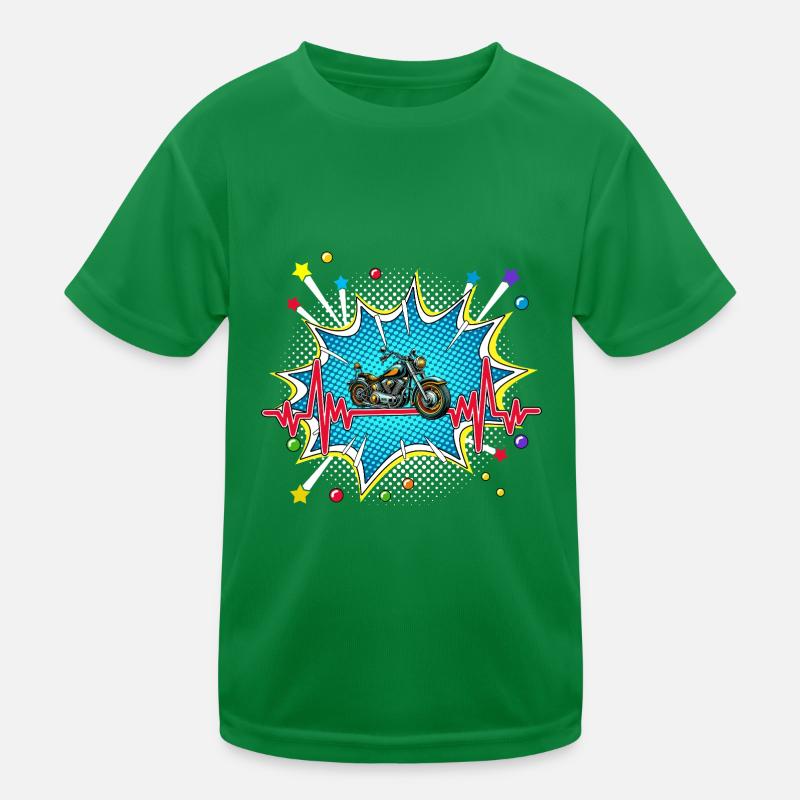MTB Pop Art Comic Retro Herzschlag Kinder Funktions-T-Shirt