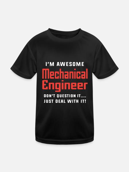 Mechanical Engineer - Kids Functional T-Shirt - black - Front