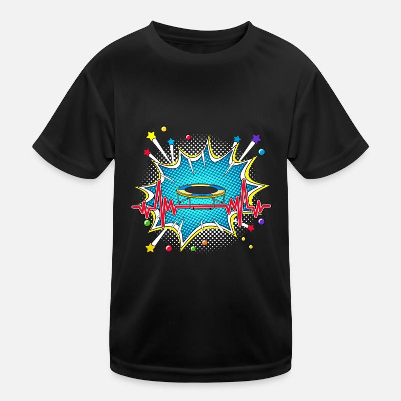 Bitcoin Pop Art Comic Retro Herzschlag - Kinder Funktions-T-Shirt - Schwarz