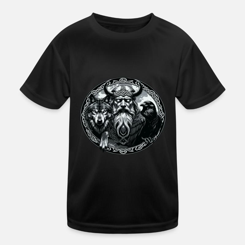 Odin Wikinger Valhalla Vikinger Hammer Thor Odin Kinder Funktions-T-Shirt