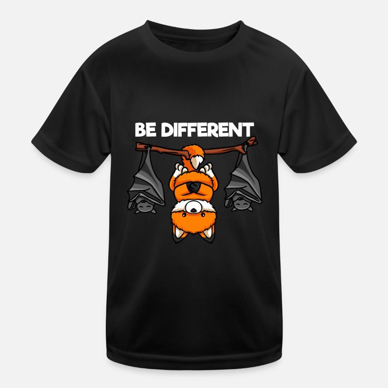 Be Different Fuchs und Fledermäuse Kinder Funktions-T-Shirt