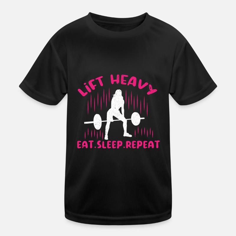 Fitness Strength Training Strength Triathlon Weightlifting Kids Functional T-Shirt