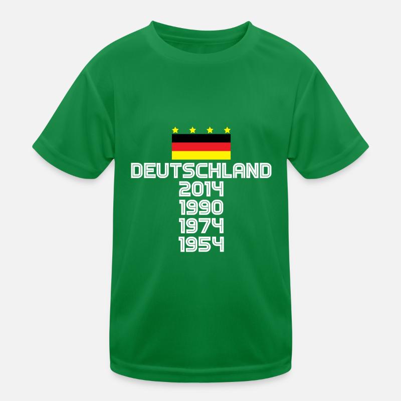DEUTSCHLAND 2014 1990 1974 1954 Kinder Funktions-T-Shirt
