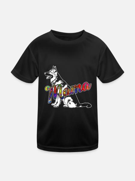 German Shepherd German Shepherd Mama - Kids Functional T-Shirt - black - Front
