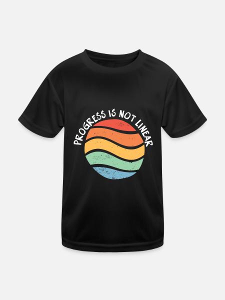 Les progrès accélérés des enseignants ne sont pas linéaires - T-shirt sport Enfant - noir - Devant