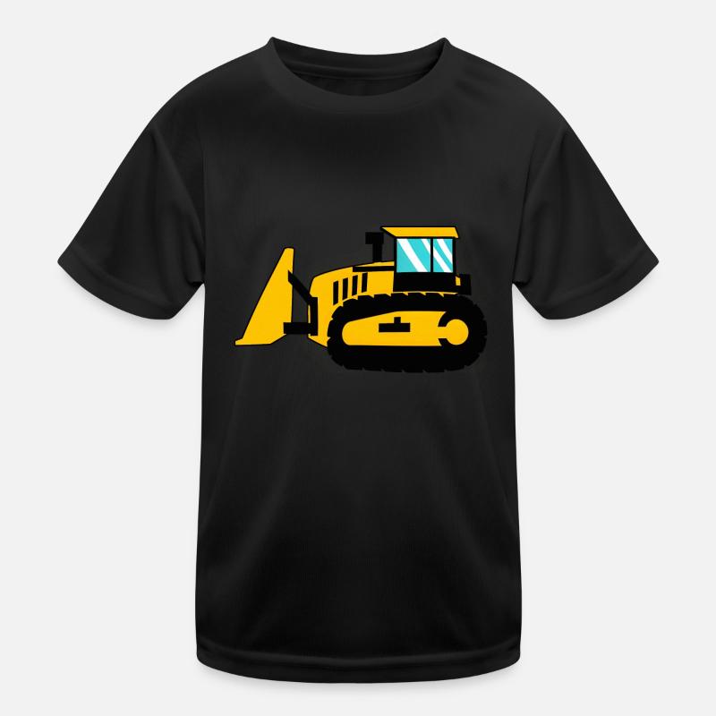 Large Caterpillar Tracked Tractor Kids Functional T-Shirt