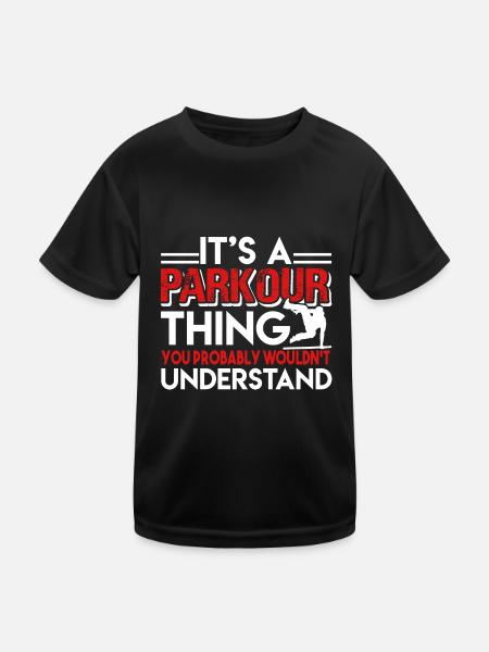 Parkour It's A Parkour Thing - Kids Functional T-Shirt - black - Front