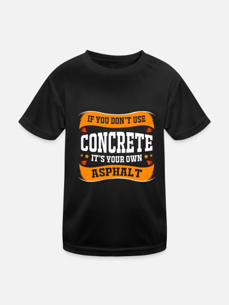 Construction worker construction site - Kids Functional T-Shirt - black - Front