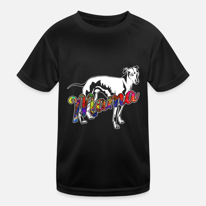 Whippet Whippet Mama - Kids Functional T-Shirt - black