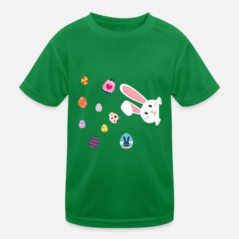 Osterhase mit Ostereier Kinder Funktions-T-Shirt