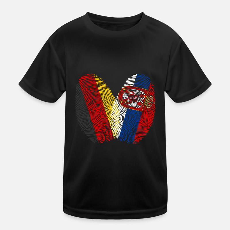 Empreinte digitale Serbie serbe T-shirt sport Enfant
