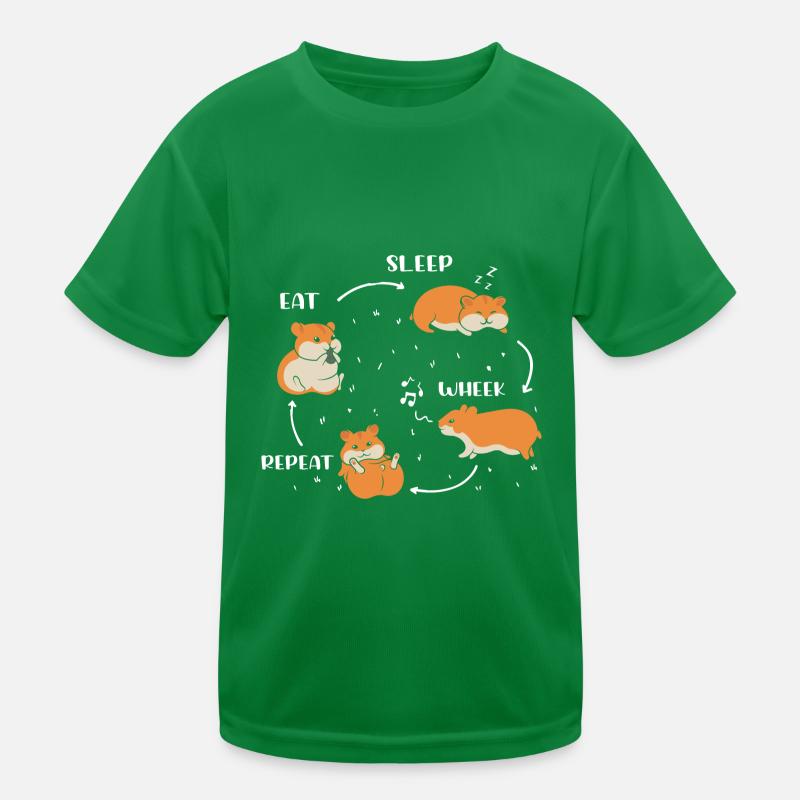 Manger Sleep Wheek Répéter Cochon d’Inde Animal de compagnie T-shirt sport Enfant