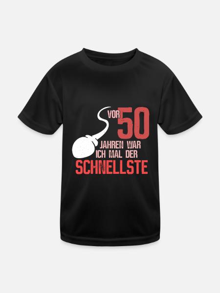 50. Geburtstag - der schnellste - Kinder Funktions-T-Shirt - Schwarz - Vorne