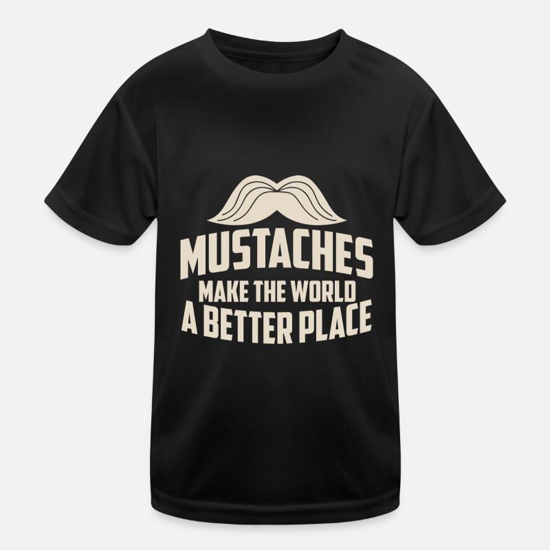 Handlebar Moustache Mustaches Make The World A Kids Functional T-Shirt