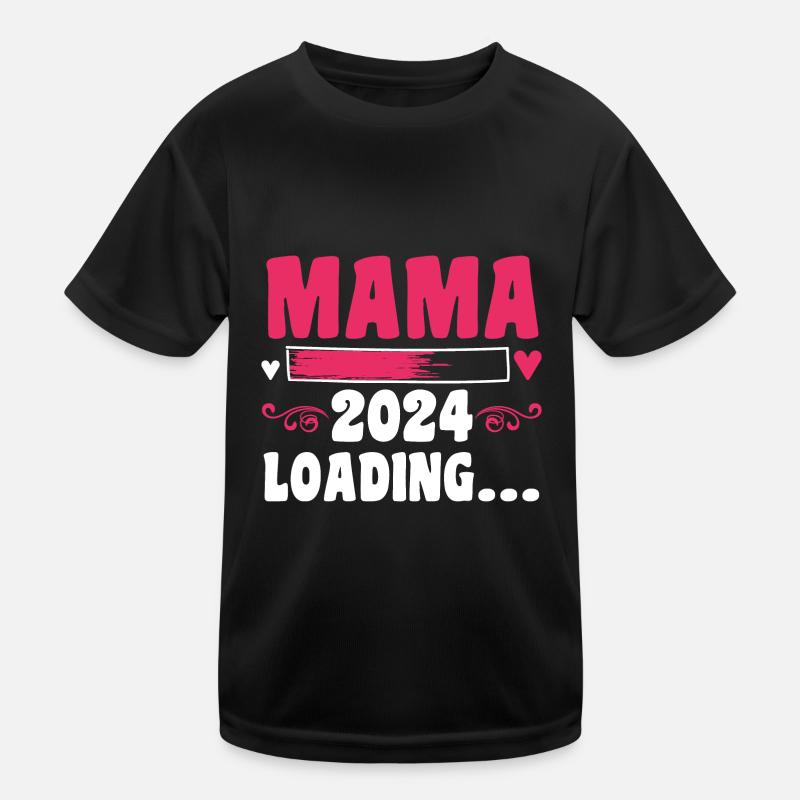 Werdende Mama 2024 Kinder Funktions-T-Shirt