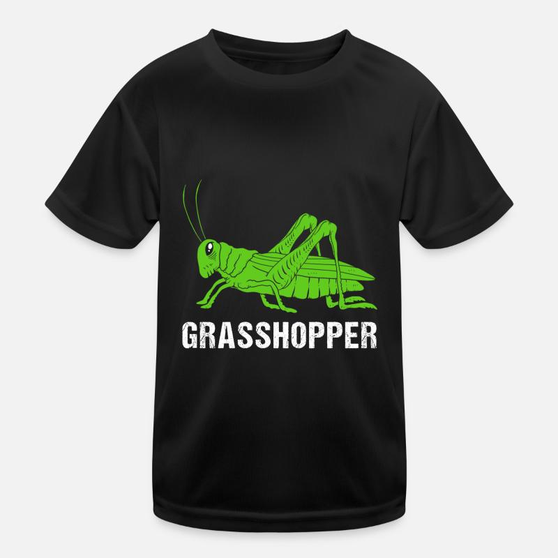 Grashüpfer Heuschrecke Kinder Funktions-T-Shirt