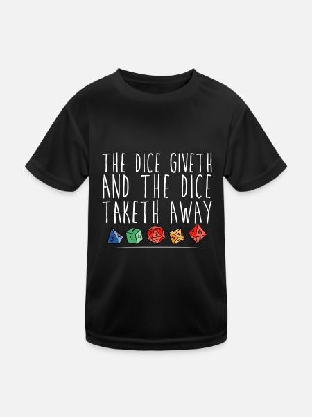 The Dice Giveth And The Dice Taketh Away 3 - Kids Functional T-Shirt - black - Front