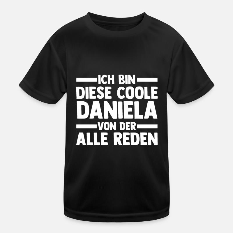 Daniela - Kinder Funktions-T-Shirt - Schwarz