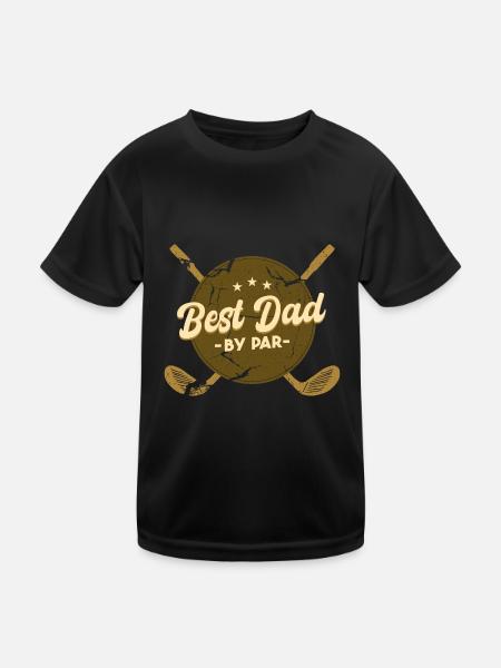Golf Dad Father's Day Golfing Dad - Kids Functional T-Shirt - black - Front