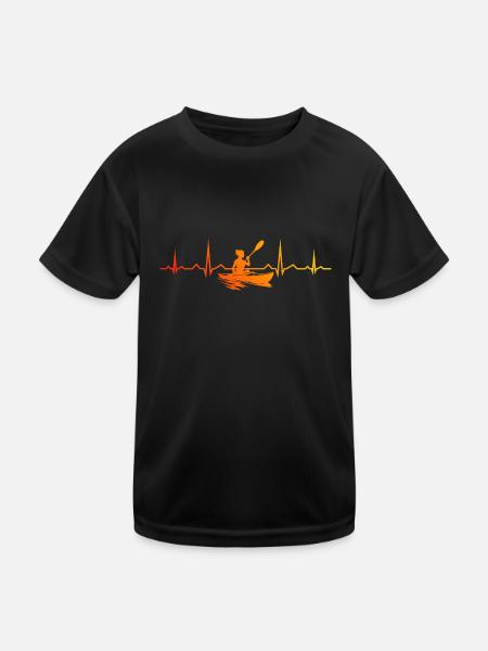 Kayak Femme Canoë Kayak Kayak Homme - T-shirt sport Enfant - noir - Devant